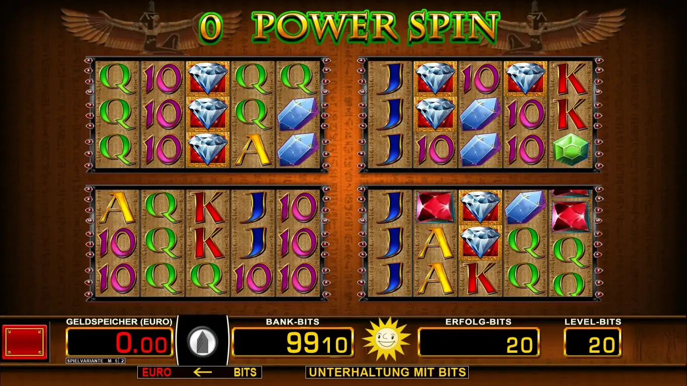 Lucky Pharaoh Power Spins – Bonusrunde mit vier Walzensätzen